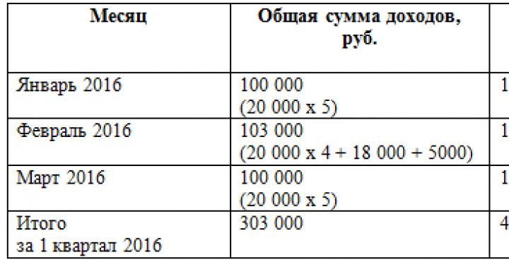 Нягтлан бодох бүртгэлийн мэдээлэл Хувь хүний ​​орлогын албан татварыг 1 улиралд бөглөх жишээ